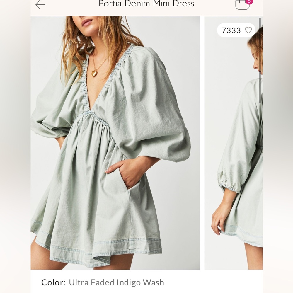 Portia denim mini dress